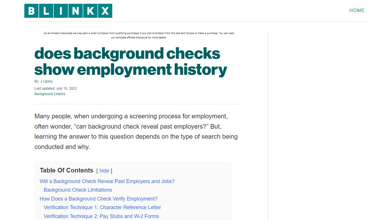 does background checks show employment history - Blinkx